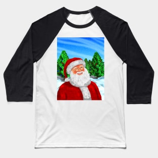 Winking Santa Baseball T-Shirt